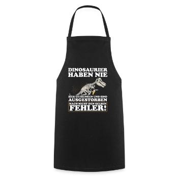 DINOSAURIER HABEN NIE BIER GETRUNKEN Bierliebhaber - Kochschürze - Schwarz - Vorne - AI Model Male 185 dark (185cm)
