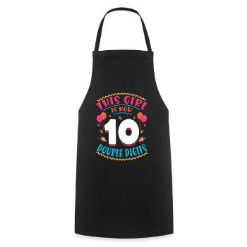 This Girl Is Now 10 | Cupcake Themed - Cooking Apron - black - Front - AI Model Male 185 dark (185cm)
