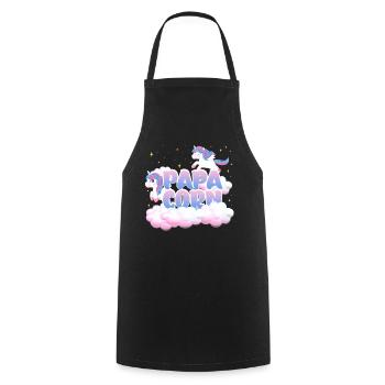 Papa Corn | Unicorn Birthday | Unicorn Theme | - Cooking Apron - black - Front - AI Model Male 185 dark (185cm)