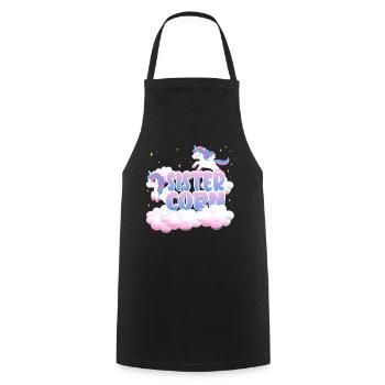 Sister Mais | Unicorn Birthday | Unicorn - Cooking Apron - black - Front - AI Model Male 185 dark (185cm)