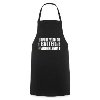 TODAY THE BATTERY IS DISCONNECTED Beer lovers - Cooking Apron - black - Front - AI Model Male 185 dark (185cm)