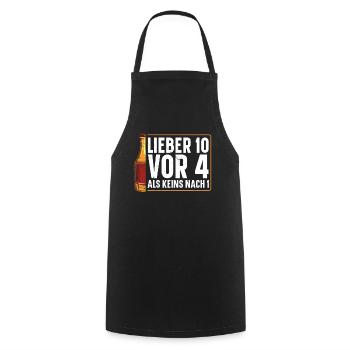 MIEUX VAUT 10 AVANT 4 QUE RIEN APRÈS 1 amateur de bière - Tablier de cuisine - noir - Devant - AI Model Male 185 dark (185cm)