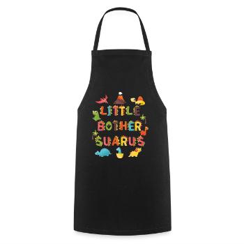 Brother Saurus | Dinosaur Birthday | - Cooking Apron - black - Front - AI Model Male 185 dark (185cm)