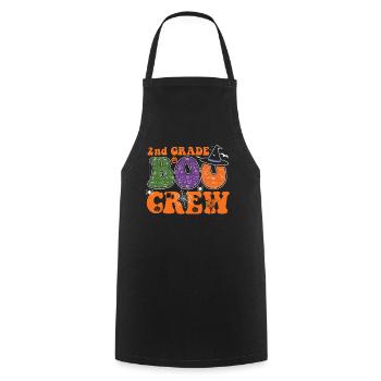 2nd Class Boo Crew Ghostly Pumpkin Monsters - Cooking Apron - black - Front - AI Model Male 185 dark (185cm)
