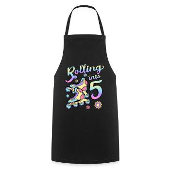 Rouler en 5 patins à roulettes 5e année - Tablier de cuisine - noir - Devant - AI Model Male 185 dark (185cm)