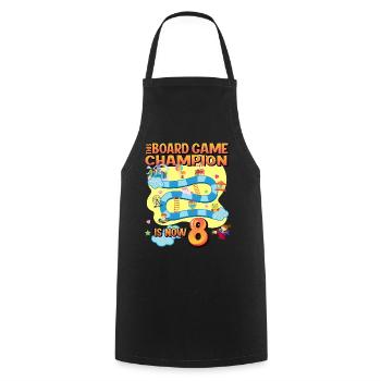 This Board Game Champion Is Now 8 | - Cooking Apron - black - Front - AI Model Male 185 dark (185cm)