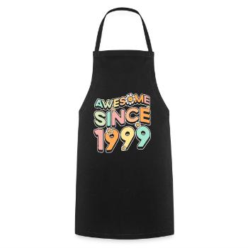 Fantastique depuis 1999 Fleurs Thème Fleurs - Tablier de cuisine - noir - Devant - AI Model Male 185 dark (185cm)