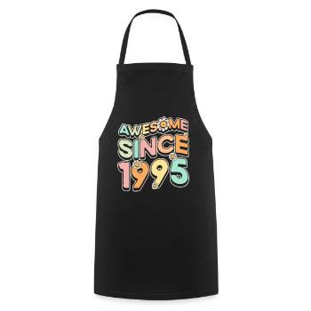 Fantastique depuis 1995 Fleurs Thème Fleurs - Tablier de cuisine - noir - Devant - AI Model Male 185 dark (185cm)