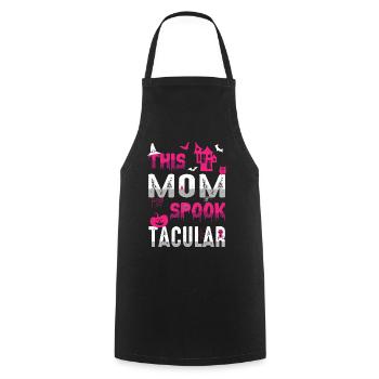Cette maman Spook Tacular Spooky Halloween Holiday - Tablier de cuisine - noir - Devant - AI Model Male 185 dark (185cm)