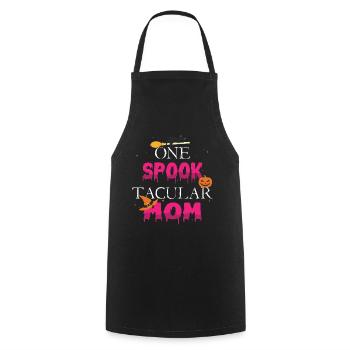 Une maman taculaire hantée Spooky Pumpkin Halloween - Tablier de cuisine - noir - Devant - AI Model Male 185 dark (185cm)