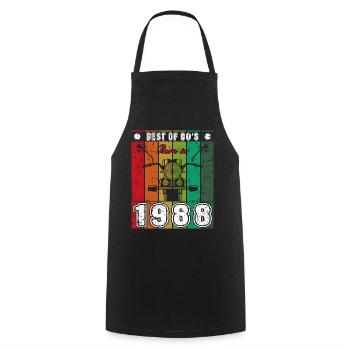Best Of 80's Born 1988 Classic Motorcycle - Cooking Apron - black - Front - AI Model Male 185 dark (185cm)