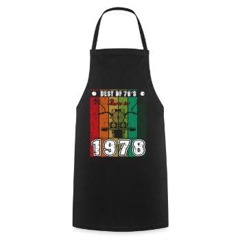 Best Of 70's Born 1978 Classic Motorcycle - Cooking Apron - black - Front - AI Model Male 185 dark (185cm)
