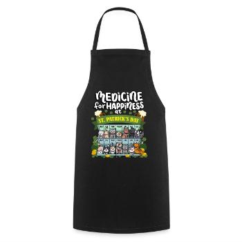 Medizin Zum Glücklichsein Am St. Patrick's Day - - Kochschürze - Schwarz - Vorne - AI Model Male 185 dark (185cm)