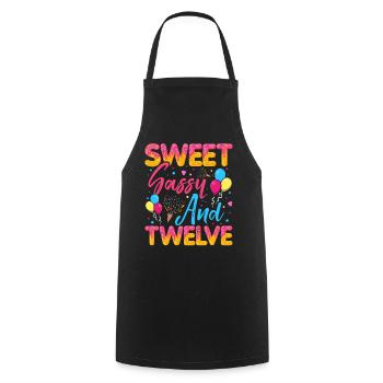 Sweet Cheeky Badger And Twelve Crumbles Delicious - Cooking Apron - black - Front - AI Model Male 185 dark (185cm)