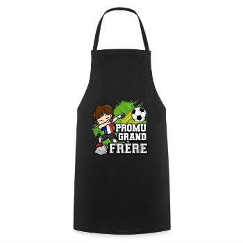 Promu Grand Frère Funny footballer - Cooking Apron - black - Front - AI Model Male 185 dark (185cm)