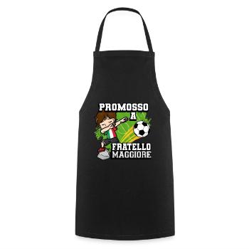 Promoted to Big Brother Football Player - Cooking Apron - black - Front - AI Model Male 185 dark (185cm)