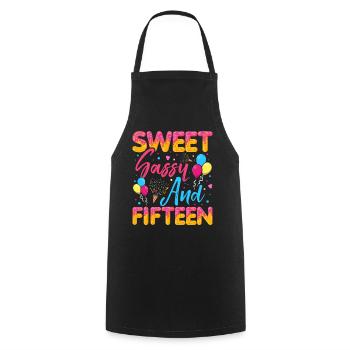 Sweet Sassy And Fifteen Sprinkles Delicious - Cooking Apron - black - Front - AI Model Male 185 dark (185cm)