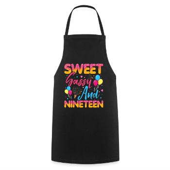 Sweet Sassy And Nineteen Sprinkles Delicious - Cooking Apron - black - Front - AI Model Male 185 dark (185cm)