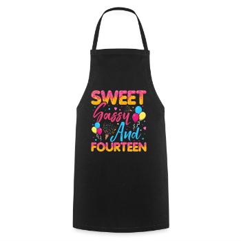 Sweet Sassy And Fourteen Sprinkles Delicious - Kochschürze - Schwarz - Vorne - AI Model Male 185 dark (185cm)