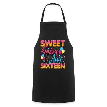 Sweet Sassy And Sixteen Sprinkles Delicious - Tablier de cuisine - noir - Devant - AI Model Male 185 dark (185cm)