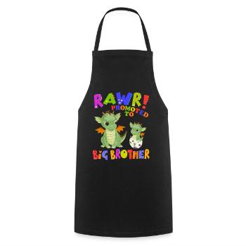 Rawr! Promu à Big Brother Cute - Tablier de cuisine - noir - Devant - AI Model Male 185 dark (185cm)