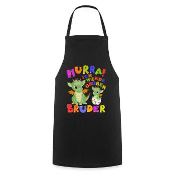 Hurra! Ich Werde Großer Bruder Cute Dragon Baby - Kochschürze - Schwarz - Vorne - AI Model Male 185 dark (185cm)