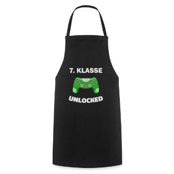 7. Klasse Gamer Deko Zocker Schule Kinder Geschenk - Kochschürze - Schwarz - Vorne - AI Model Male 185 dark (185cm)