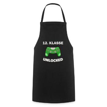 12. Klasse Gamer Deko Zocker Schule Kind Geschenk - Kochschürze - Schwarz - Vorne - AI Model Male 185 dark (185cm)