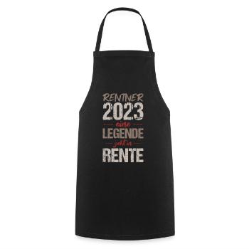 Ruhestand Rente Pension Renteneintritt Abschied - Kochschürze - Schwarz - Vorne - AI Model Male 185 dark (185cm)