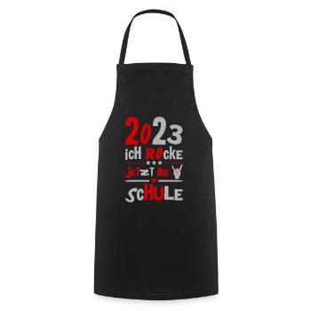 Schulkind 2023 Einschulung Erstklässler Geschenk - Kochschürze - Schwarz - Vorne - AI Model Male 185 dark (185cm)