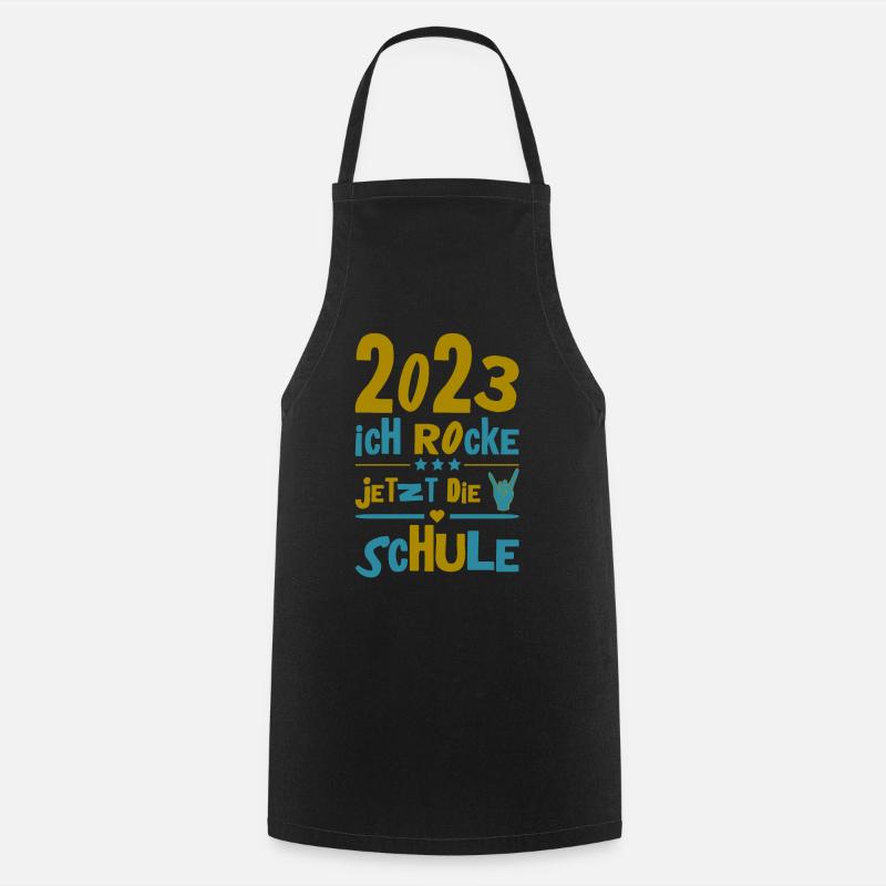 Schulkind 2023 Einschulung Erstklässler Geschenk - Kochschürze - Schwarz