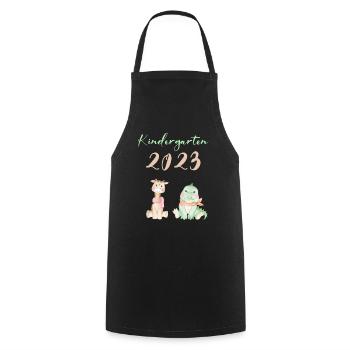 Kindergarten 2023 Süße Tiere Mädchen Jungen Kita - Kochschürze - Schwarz - Vorne - AI Model Male 185 dark (185cm)