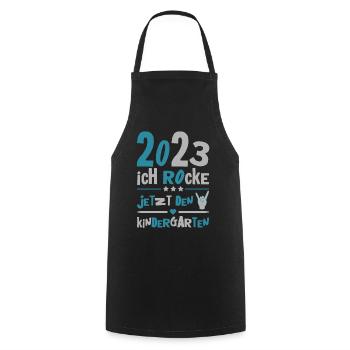 2023 Ich Rocke Jetzt Den Kindergarten Kita Jungen - Kochschürze - Schwarz - Vorne - AI Model Male 185 dark (185cm)