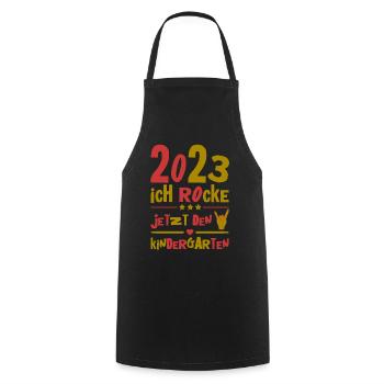 2023 Ich Rocke Jetzt Den Kindergarten Kita Jungen - Kochschürze - Schwarz - Vorne - AI Model Male 185 dark (185cm)
