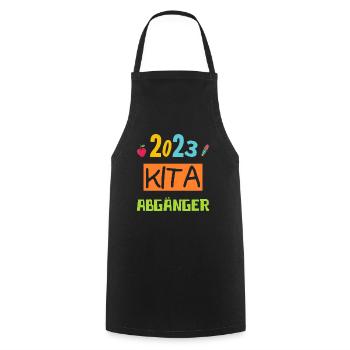 Kindergarten Absolvent 2023 Geschafft Einschulung - Kochschürze - Schwarz - Vorne - AI Model Male 185 dark (185cm)