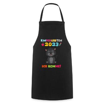 Kindergarten 2023 Ich Komme Mädchen Jungen Kita - Kochschürze - Schwarz - Vorne - AI Model Male 185 dark (185cm)