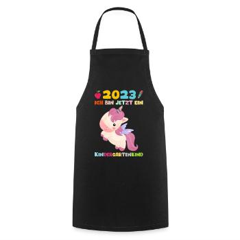 Kindergarten 2023 Einhorn Mädchen Tochter Kita - Kochschürze - Schwarz - Vorne - AI Model Male 185 dark (185cm)