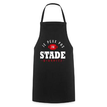 J peux pas j ai Stade humour club rugby Biarritz - Tablier de cuisine - noir - Devant - AI Model Male 185 dark (185cm)