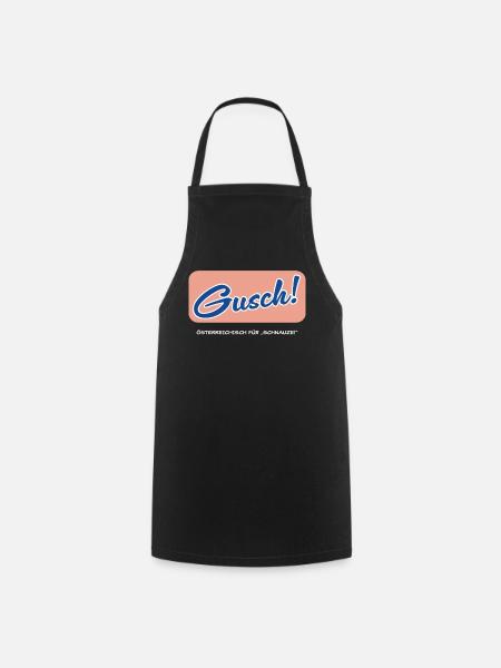 Gusch - hell - Kochschürze - Schwarz