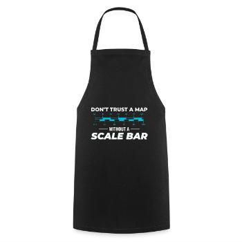 Map Scale Bar GIS Cartography Geographer Data - Cooking Apron - black - Front - AI Model Male 185 dark (185cm)
