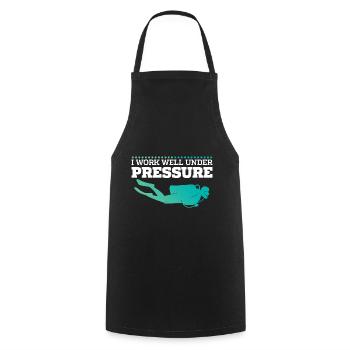 Lustiger Spruch Taucher Geschenk Druck Witz Meer - Kochschürze - Schwarz - Vorne - AI Model Male 185 dark (185cm)