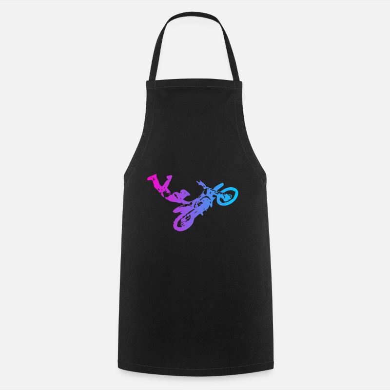 motocross - Tablier de cuisine - noir