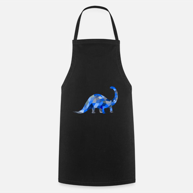 Blauer Dinosaurier - Kochschürze - Schwarz
