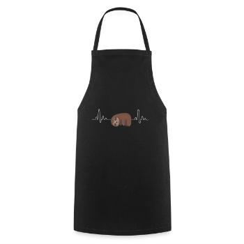 Lazy Chiller Sloth Humor T-Shirt - Cooking Apron - black - Front - AI Model Male 185 dark (185cm)