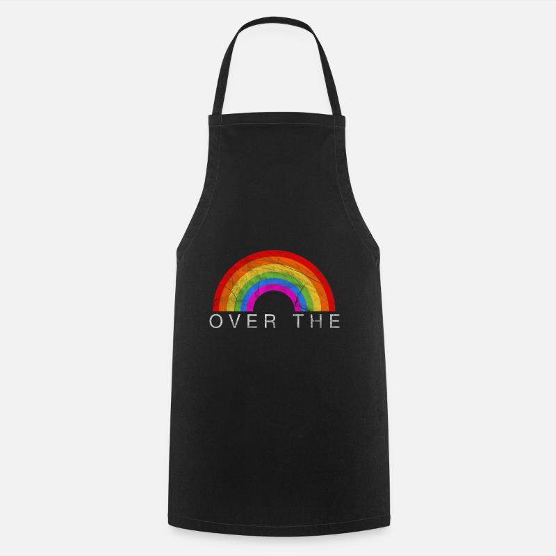 Regenbogen Logo - Kochschürze - Schwarz