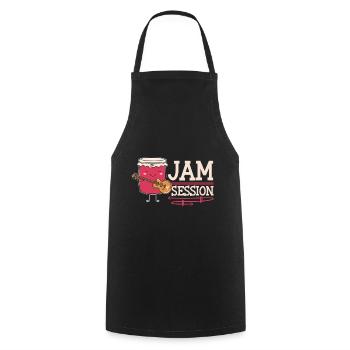 Jam Session Musicien Jelly Wordplay Guitare - Tablier de cuisine - noir - Devant - AI Model Male 185 dark (185cm)
