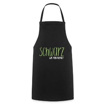 Schwarzer Humor - Kochschürze - Schwarz - Vorne - AI Model Male 185 dark (185cm)