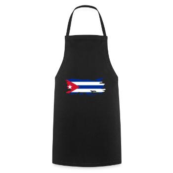 Cuba Flag Vintage Caribbean Travel Cuban Flag - Cooking Apron - black - Front - AI Model Male 185 dark (185cm)