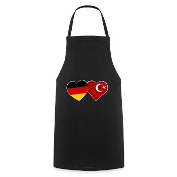 Partners Turkey and Germany - Cooking Apron - black - Front - AI Model Male 185 dark (185cm)