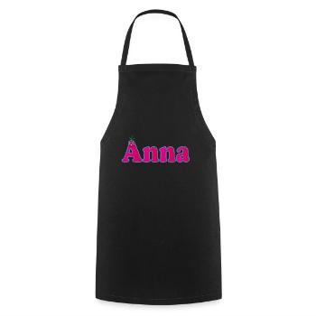 Vorname Anna - Kochschürze - Schwarz - Vorne - AI Model Male 185 dark (185cm)